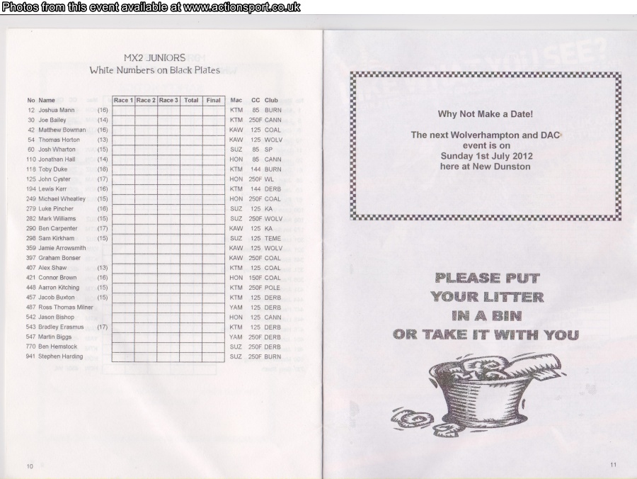 Event programme page